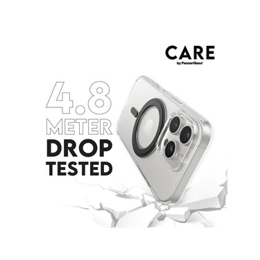 PanzerGlass CARE MagaSafe & KickStand Compatible Case for Apple iPhone 16 Pro - Black